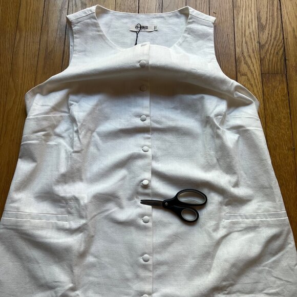 4th & Reckless Size 3XL NEW White Cotton Sleeveless Button-Down Mini Dress - Picture 10 of 16